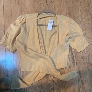 Abercrombie mustard yellow two piece jumpsuit